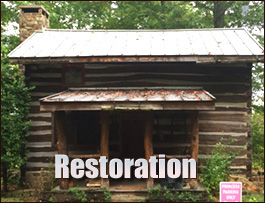 Historic Log Cabin Restoration  Pinebluff, North Carolina